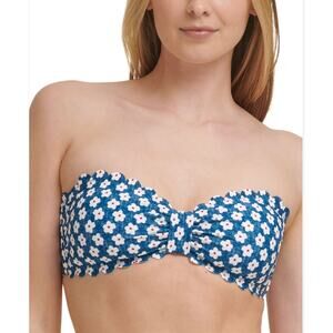 5 for $25| Tommy Hilfiger Floral Scalloped Removable Cups Lined Bandeau NWT